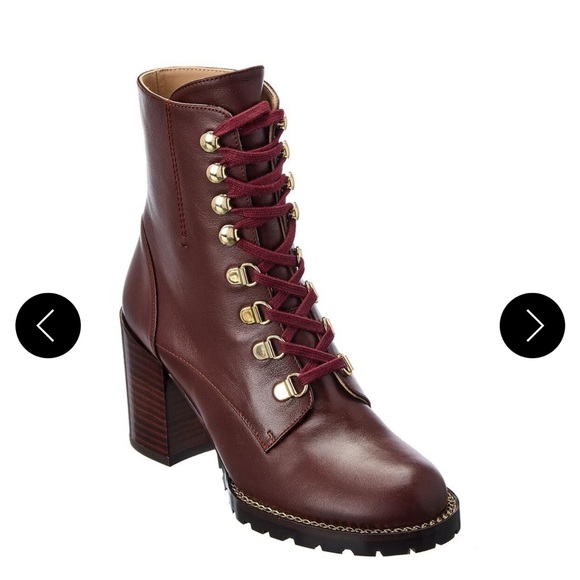 NWOT Stuart weitzman Kolbie chunky boots burgundy